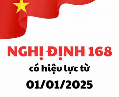 Nghị Định 168 Có Hiệu Lực Từ Ngày 01/01/2025
